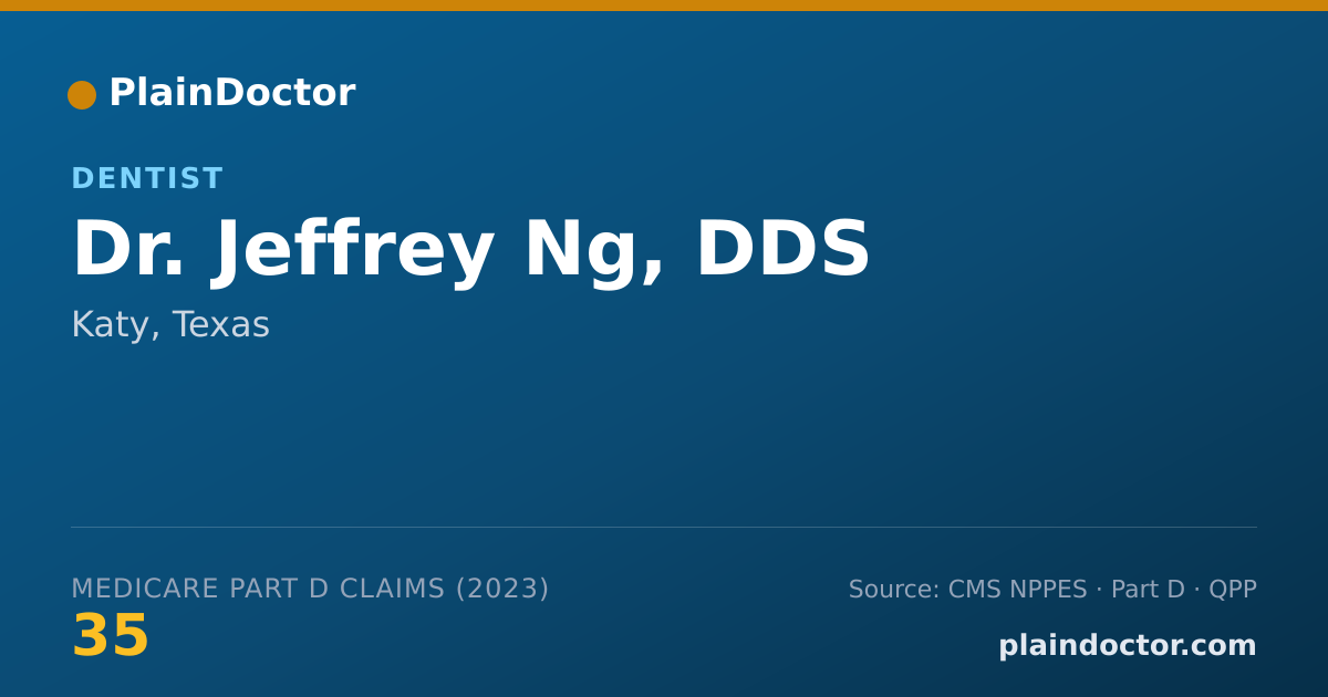 Shareable card for Jeffrey Ng, DDS - Dentist, Katy, TX