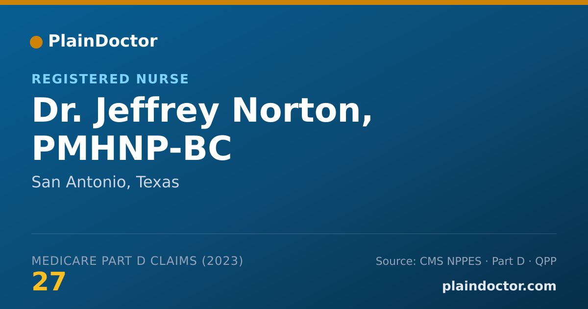 Shareable card for Jeffrey Norton, PMHNP-BC - Registered Nurse, San Antonio, TX