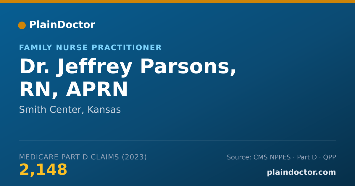 Shareable card for Jeffrey Parsons, RN, APRN - Family Nurse Practitioner, Smith Center, KS