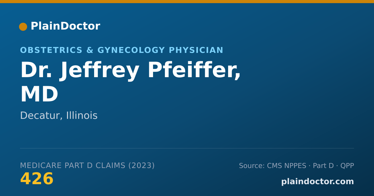 Shareable card for Jeffrey Pfeiffer, MD - Obstetrics & Gynecology Physician, Decatur, IL