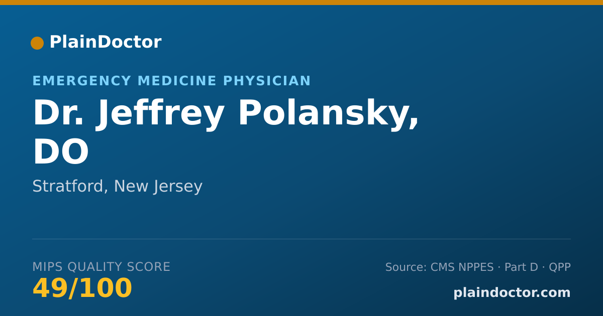 Shareable card for Jeffrey Polansky, DO - Emergency Medicine Physician, Stratford, NJ