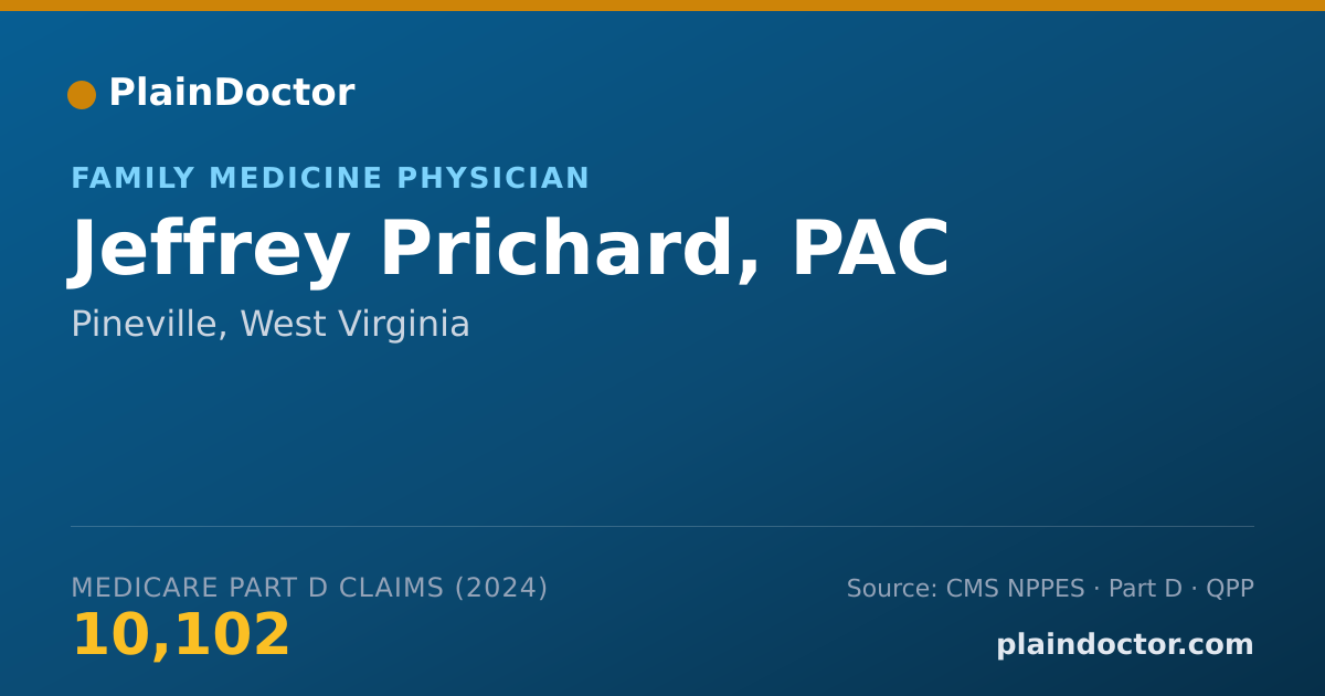 Shareable card for Jeffrey Prichard, PAC - Family Medicine Physician, Pineville, WV