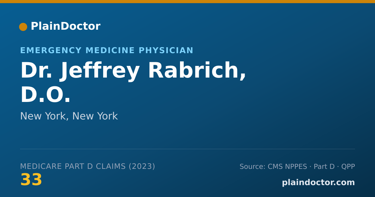 Shareable card for Jeffrey Rabrich, D.O. - Emergency Medicine Physician, New York, NY