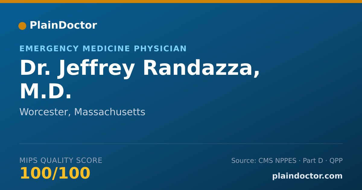 Shareable card for Jeffrey Randazza, M.D. - Emergency Medicine Physician, Worcester, MA
