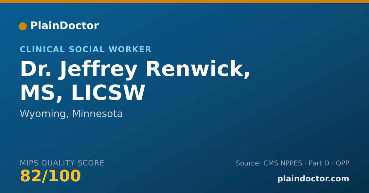 Shareable card for Jeffrey Renwick, MS, LICSW - Clinical Social Worker, Wyoming, MN
