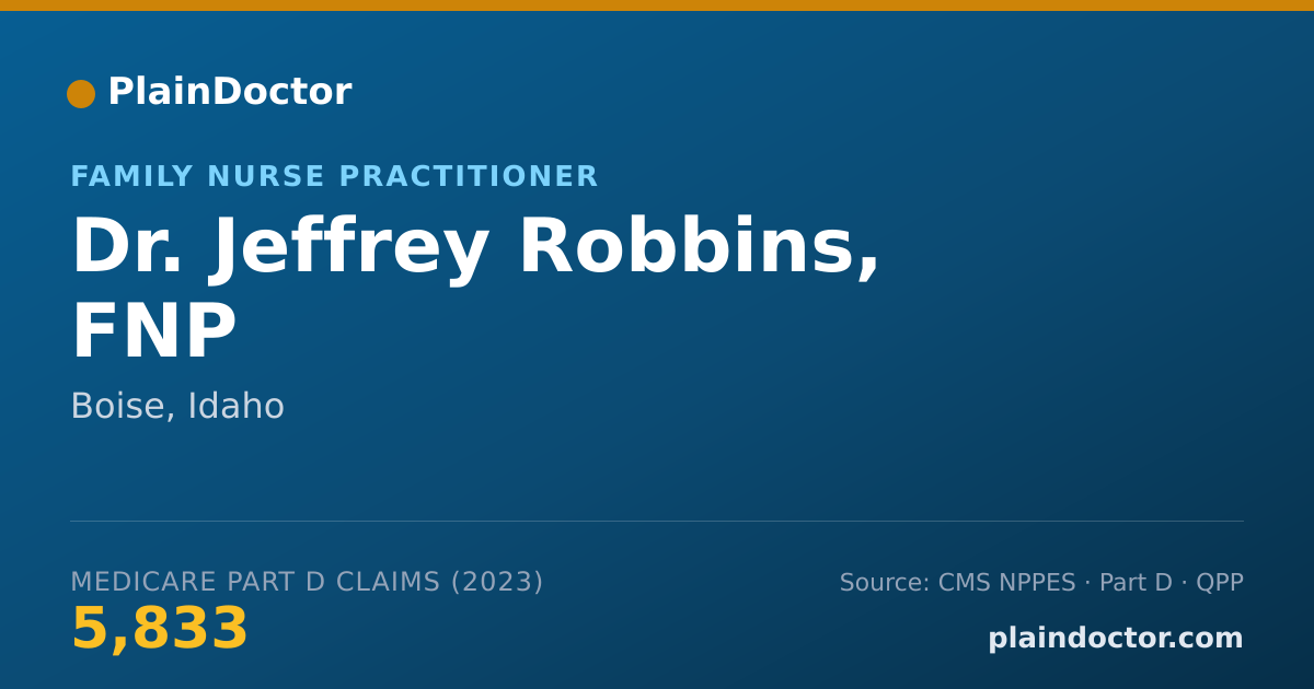 Shareable card for Jeffrey Robbins, FNP - Family Nurse Practitioner, Boise, ID