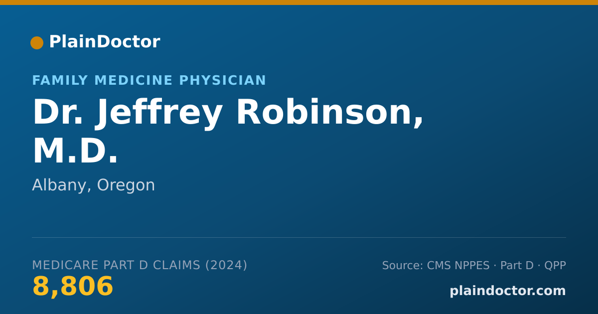 Shareable card for Jeffrey Robinson, M.D. - Family Medicine Physician, Albany, OR