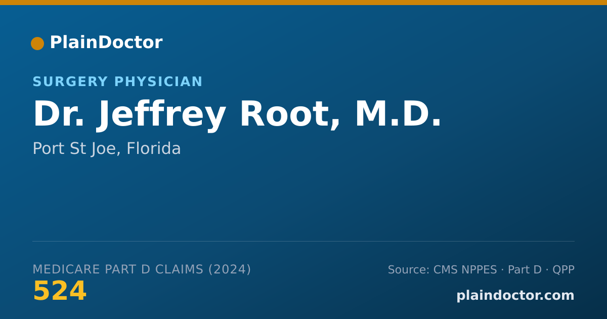 Shareable card for Jeffrey Root, M.D. - Surgery Physician, Port St Joe, FL