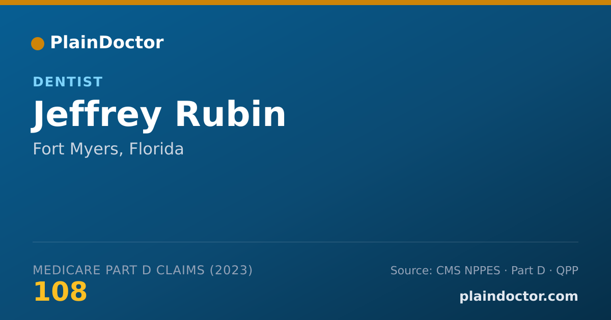 Shareable card for Jeffrey Rubin - Dentist, Fort Myers, FL