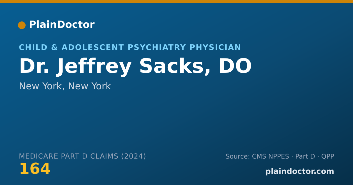 Shareable card for Jeffrey Sacks, DO - Child & Adolescent Psychiatry Physician, New York, NY