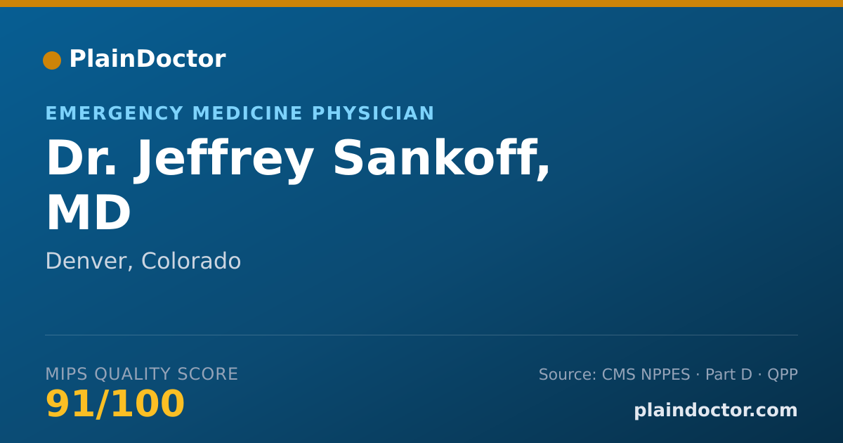 Shareable card for Jeffrey Sankoff, MD - Emergency Medicine Physician, Denver, CO