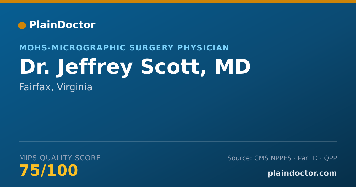 Shareable card for Jeffrey Scott, MD - MOHS-Micrographic Surgery Physician, Fairfax, VA