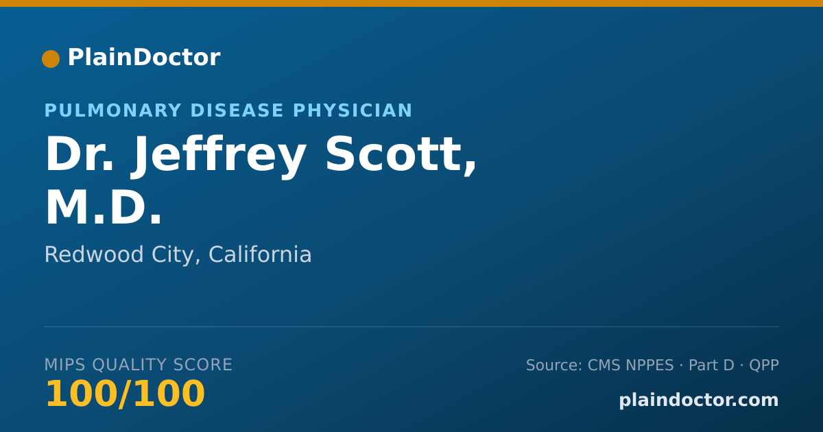Shareable card for Jeffrey Scott, M.D. - Critical Care Medicine (Internal Medicine) Physician, Redwood City, CA