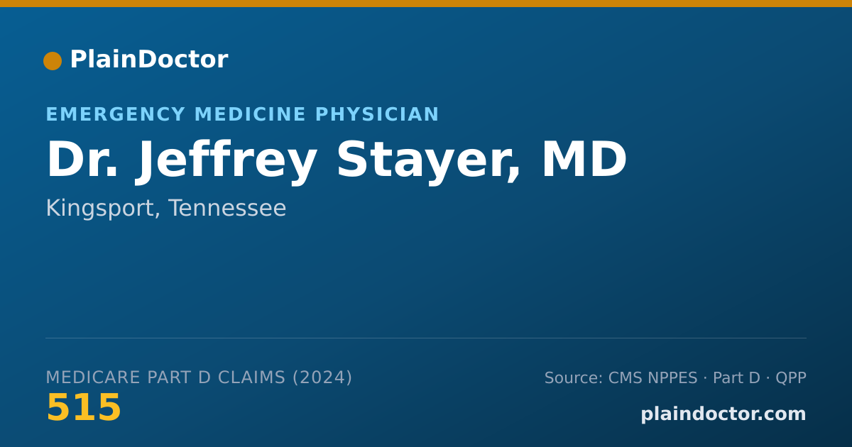 Shareable card for Jeffrey Stayer, MD - Emergency Medicine Physician, Kingsport, TN
