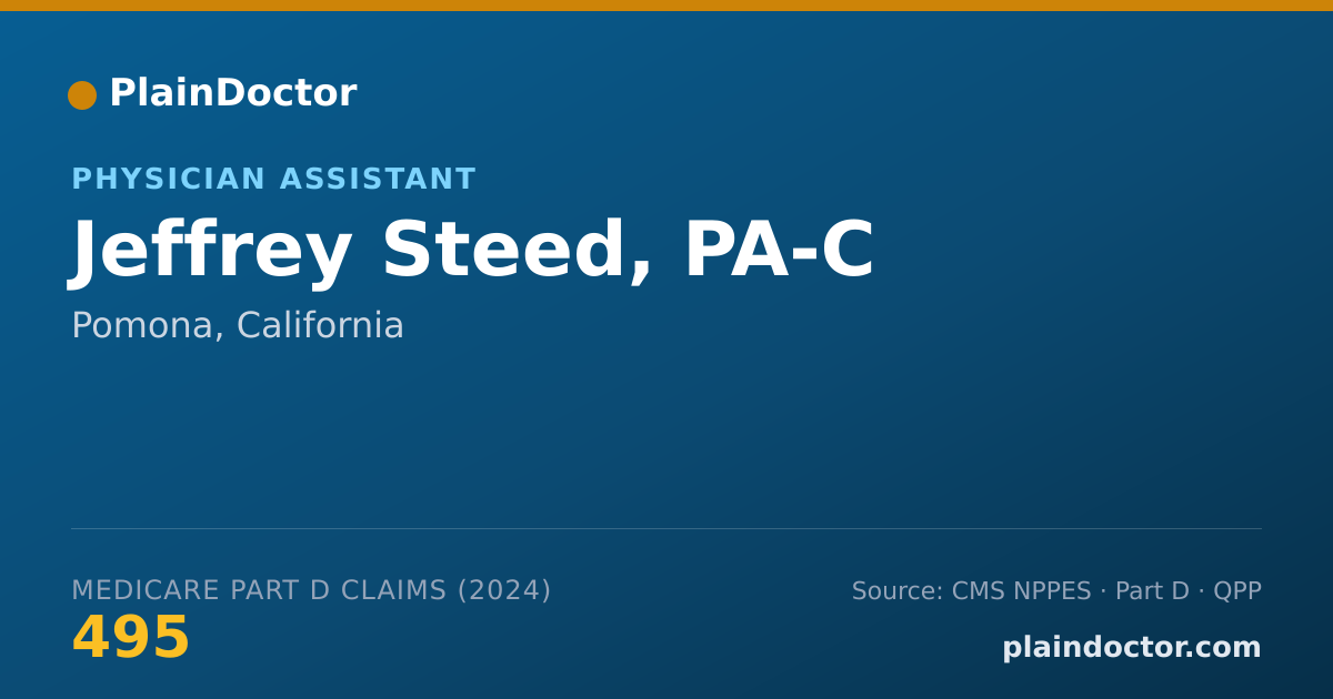 Shareable card for Jeffrey Steed, PA-C - Physician Assistant, Pomona, CA