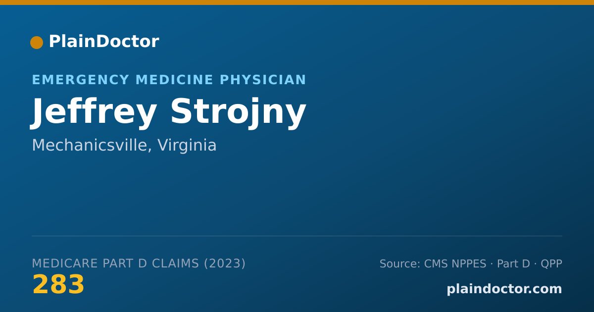 Shareable card for Jeffrey Strojny - Emergency Medicine Physician, Mechanicsville, VA