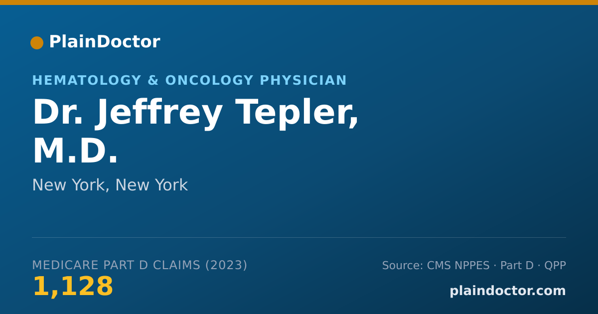 Shareable card for Jeffrey Tepler, M.D. - Hematology & Oncology Physician, New York, NY