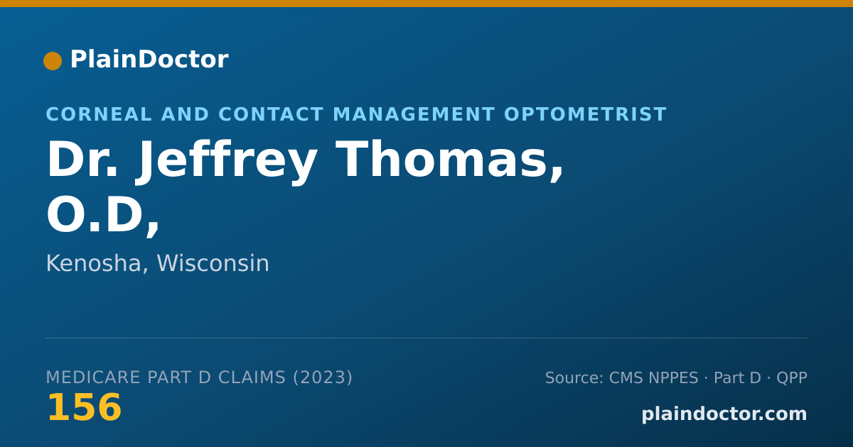 Shareable card for Jeffrey Thomas, O.D, - Corneal and Contact Management Optometrist, Kenosha, WI