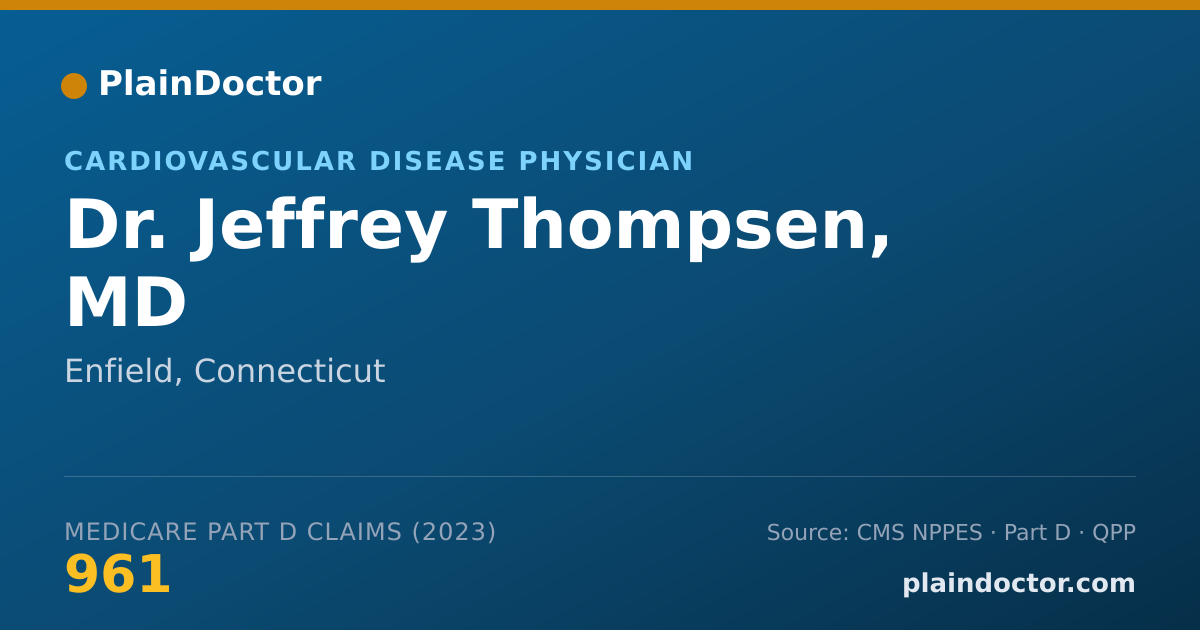 Shareable card for Jeffrey Thompsen, MD - Cardiovascular Disease Physician, Enfield, CT