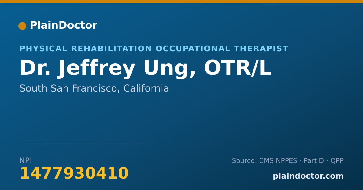 Shareable card for Jeffrey Ung, OTR/L - Physical Rehabilitation Occupational Therapist, South San Francisco, CA