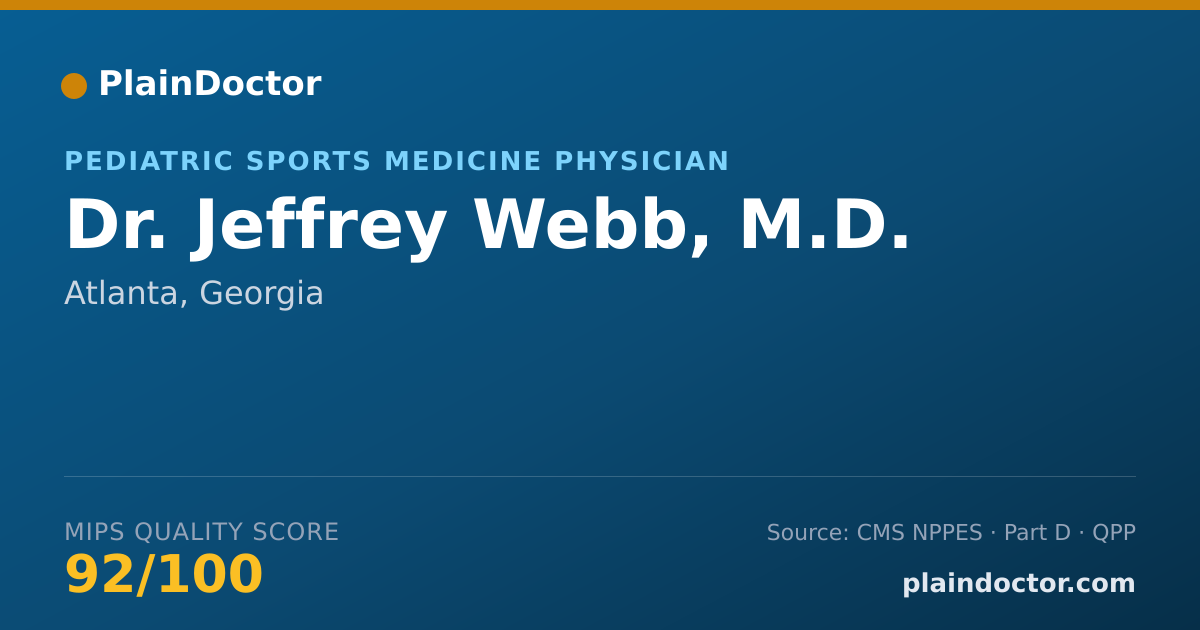 Shareable card for Jeffrey Webb, M.D. - Pediatric Sports Medicine Physician, Atlanta, GA