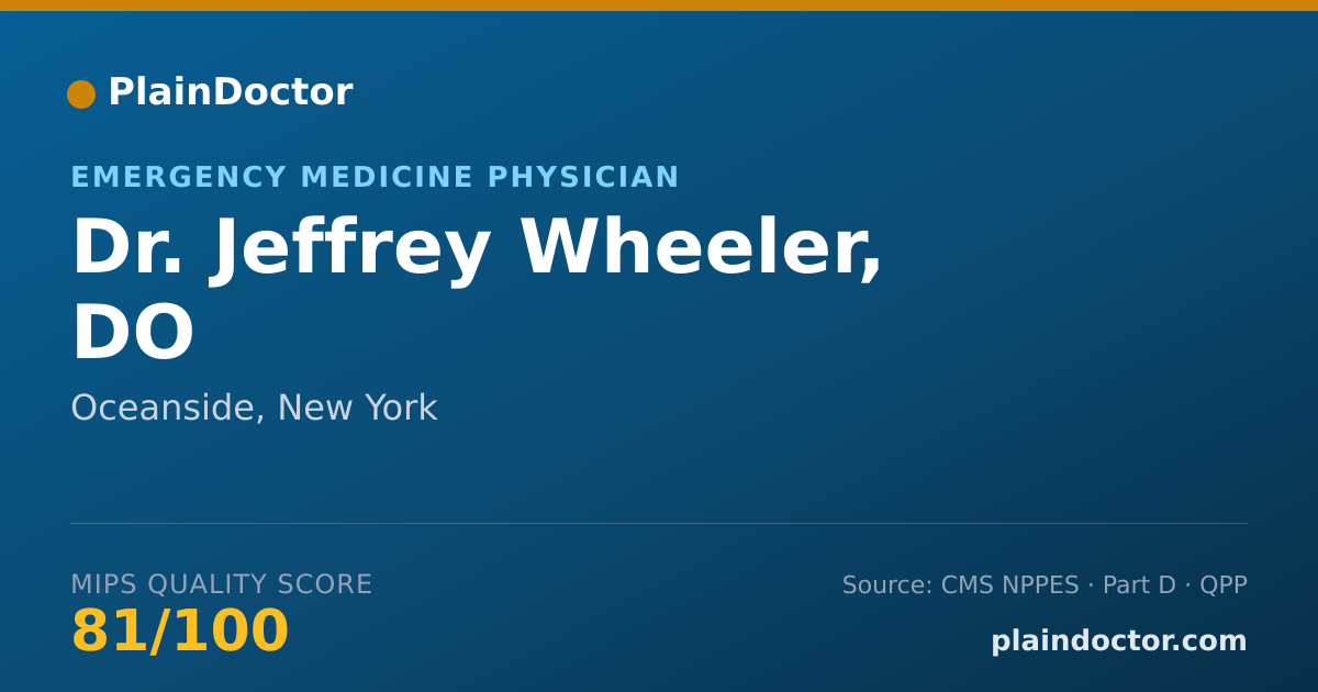 Shareable card for Jeffrey Wheeler, DO - Emergency Medicine Physician, Oceanside, NY