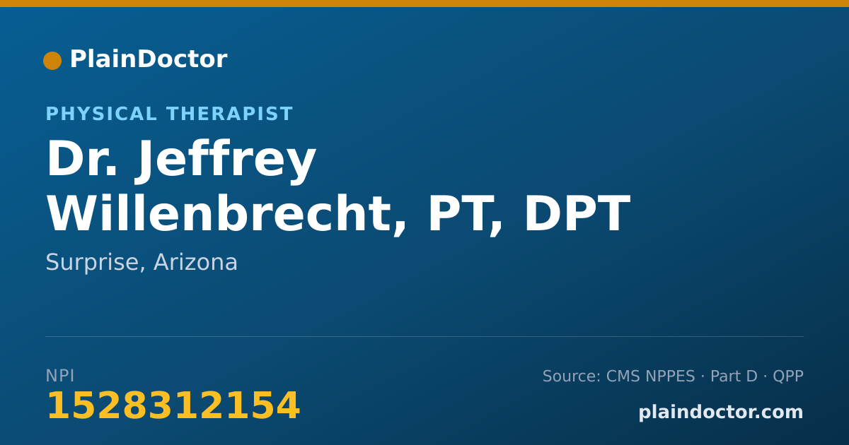 Shareable card for Jeffrey Willenbrecht, PT, DPT - Physical Therapist, Surprise, AZ