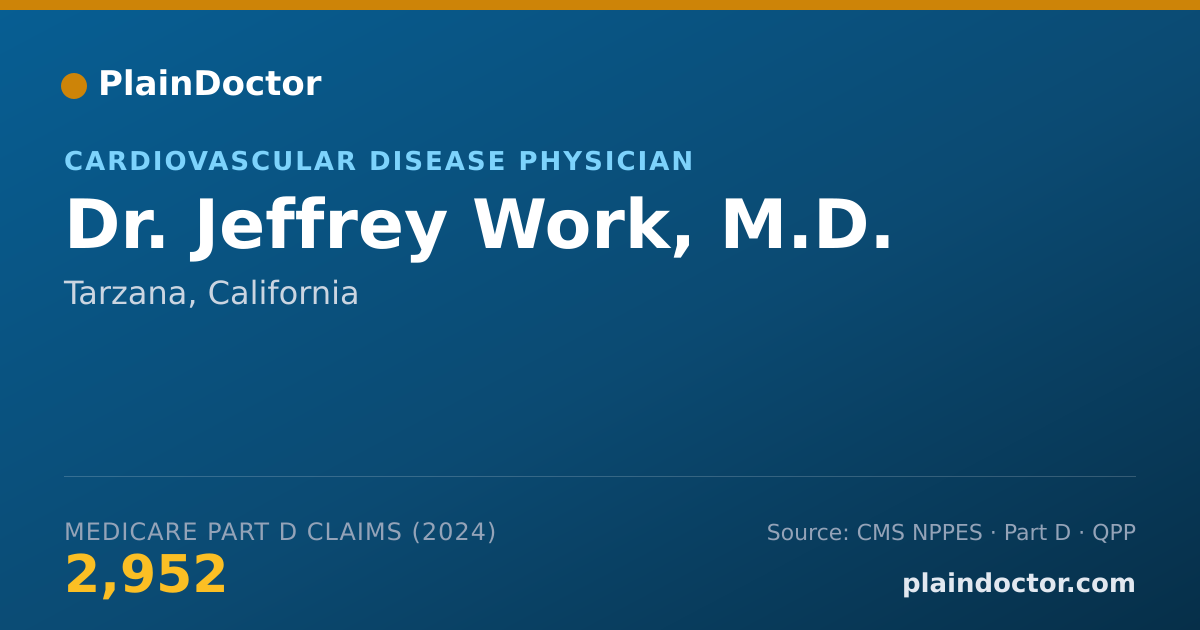 Shareable card for Jeffrey Work, M.D. - Cardiovascular Disease Physician, Tarzana, CA