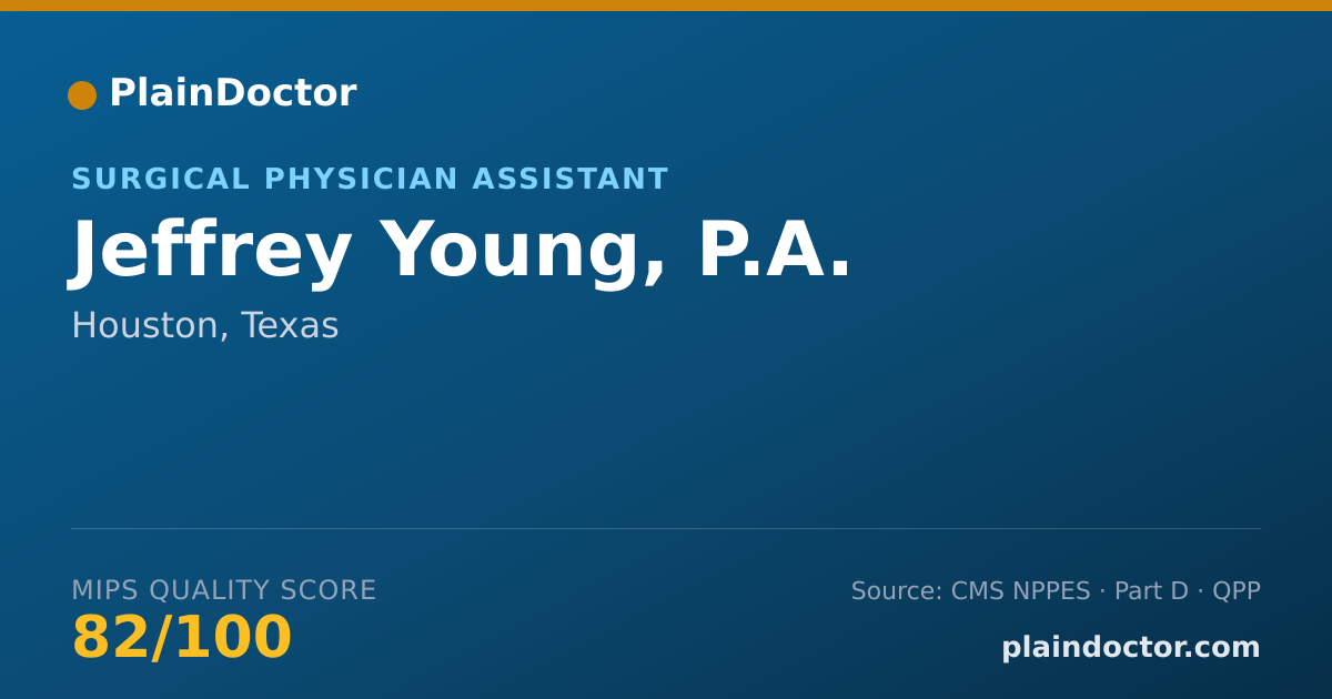 Shareable card for Jeffrey Young, P.A. - Medical-Surgical Registered Nurse, Houston, TX