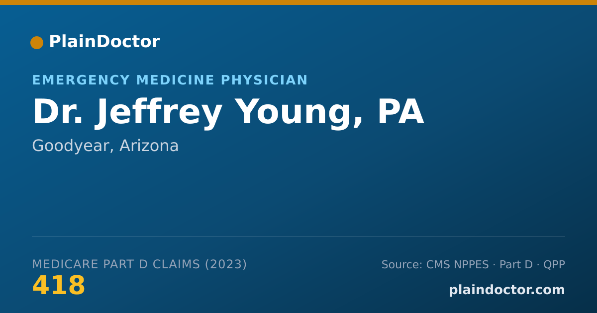 Shareable card for Jeffrey Young, PA - Emergency Medicine Physician, Goodyear, AZ