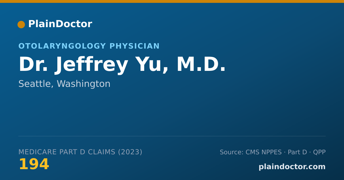 Shareable card for Jeffrey Yu, M.D. - Otolaryngology Physician, Seattle, WA