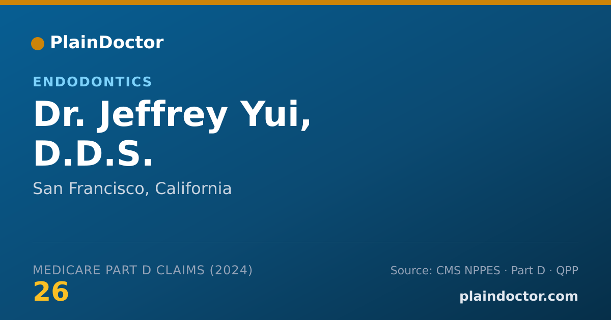 Shareable card for Jeffrey Yui, D.D.S. - Dentist, San Francisco, CA