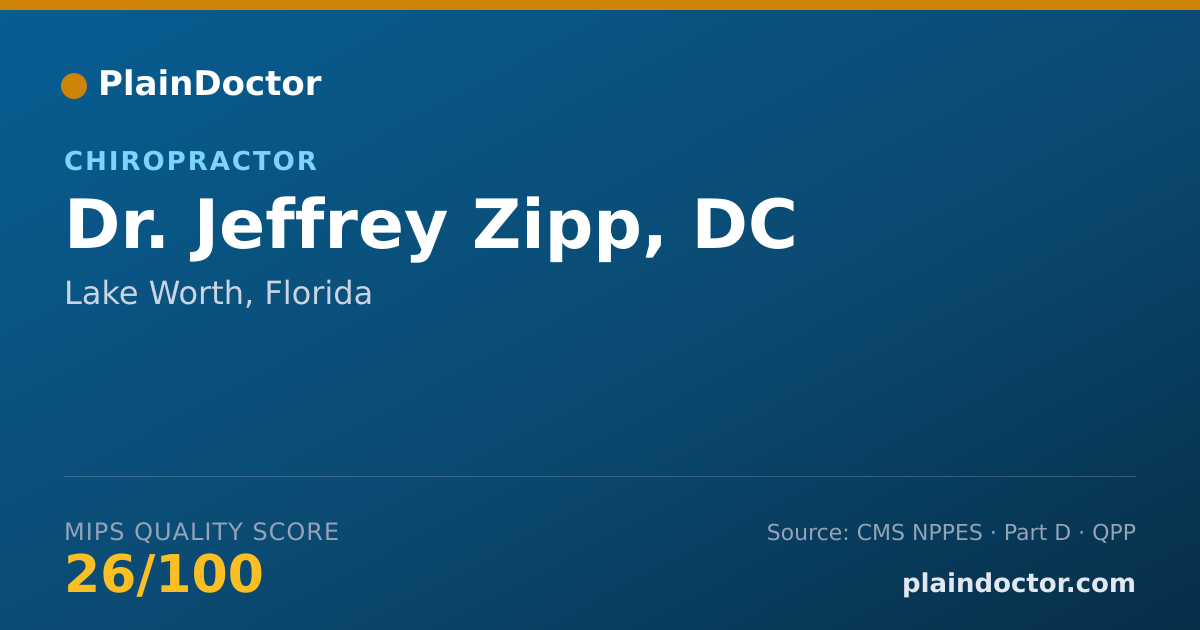 Shareable card for Jeffrey Zipp, DC - Chiropractor, Lake Worth, FL