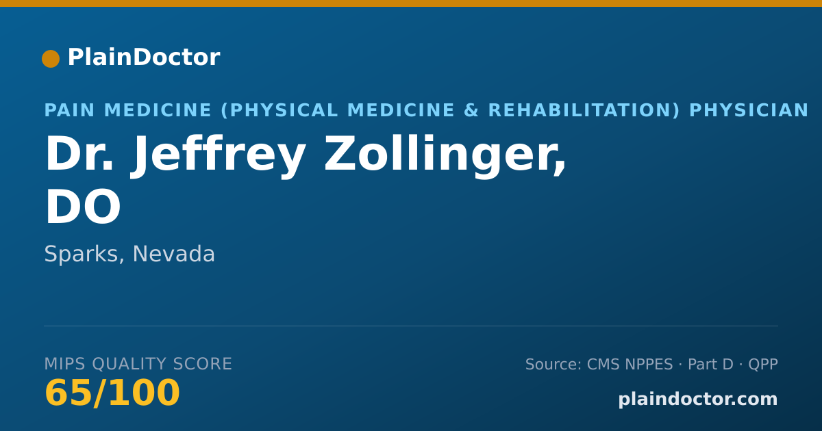 Shareable card for Jeffrey Zollinger, DO - Pain Medicine (Physical Medicine & Rehabilitation) Physician, Sparks, NV