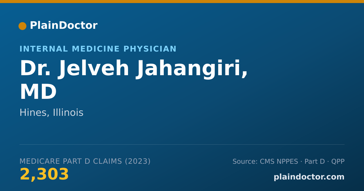 Shareable card for Jelveh Jahangiri, MD - Internal Medicine Physician, Hines, IL