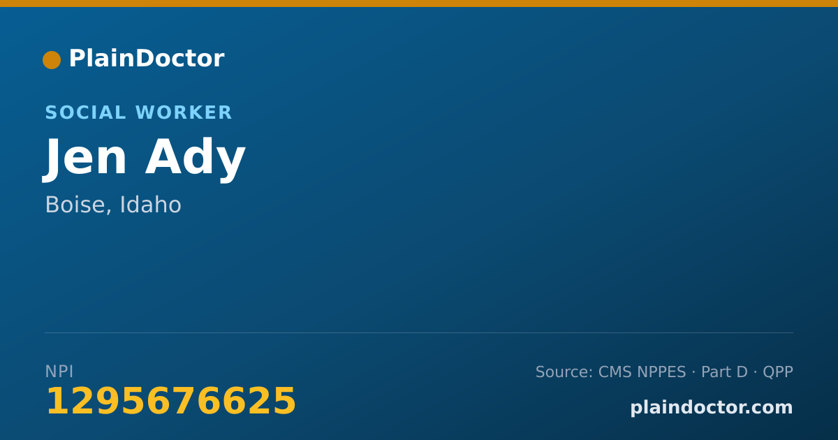 Shareable card for Jen Ady - Case Manager/Care Coordinator, Boise, ID