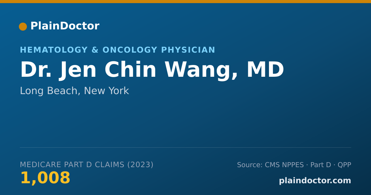 Shareable card for Jen Chin Wang, MD - Hematology & Oncology Physician, Long Beach, NY