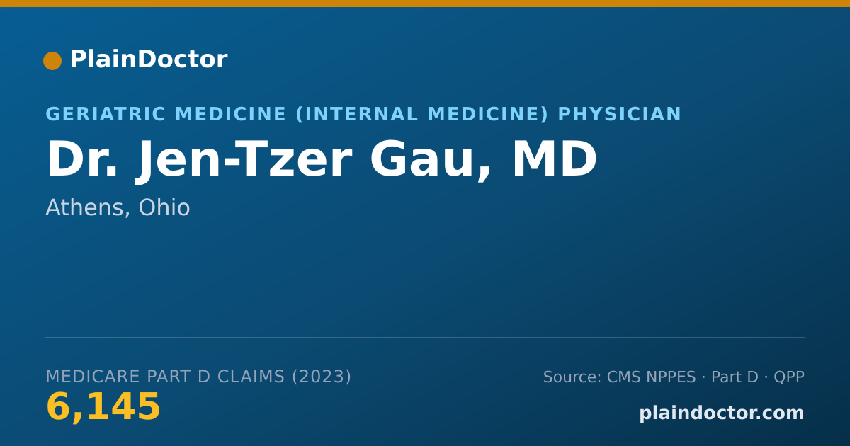 Shareable card for Jen-Tzer Gau, MD - Geriatric Medicine (Internal Medicine) Physician, Athens, OH