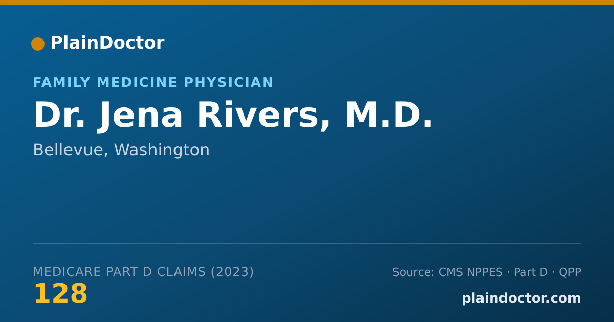 Shareable card for Jena Rivers, M.D. - Family Medicine Physician, Bellevue, WA