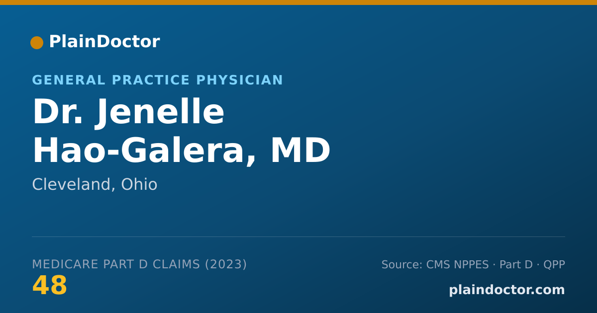 Shareable card for Jenelle Hao-Galera, MD - General Practice Physician, Cleveland, OH