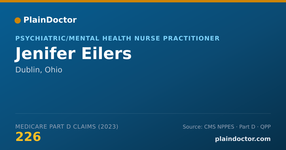 Shareable card for Jenifer Eilers - Psychiatric/Mental Health Nurse Practitioner, Dublin, OH