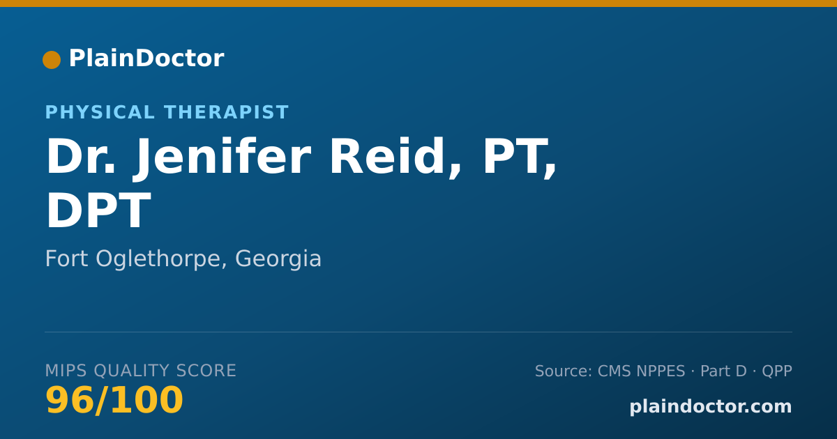 Shareable card for Jenifer Reid, PT, DPT - Physical Therapist, Fort Oglethorpe, GA