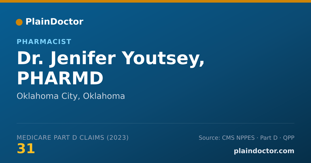 Shareable card for Jenifer Youtsey, PHARMD - Pharmacist, Oklahoma City, OK