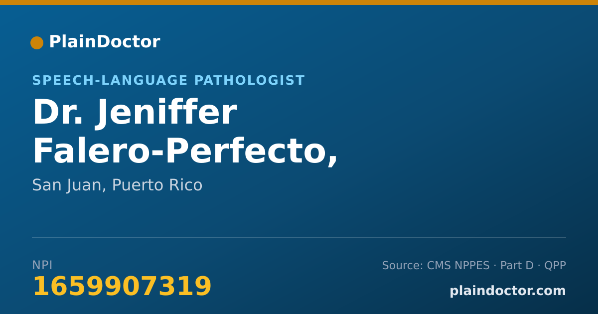 Shareable card for Jeniffer Falero-Perfecto, CCC-SLP - Speech-Language Pathologist, San Juan, PR