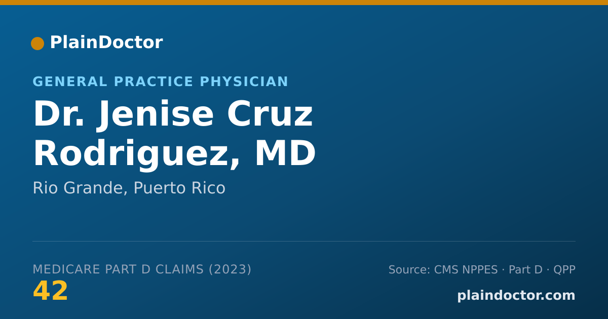 Shareable card for Jenise Cruz Rodriguez, MD - General Practice Physician, Rio Grande, PR