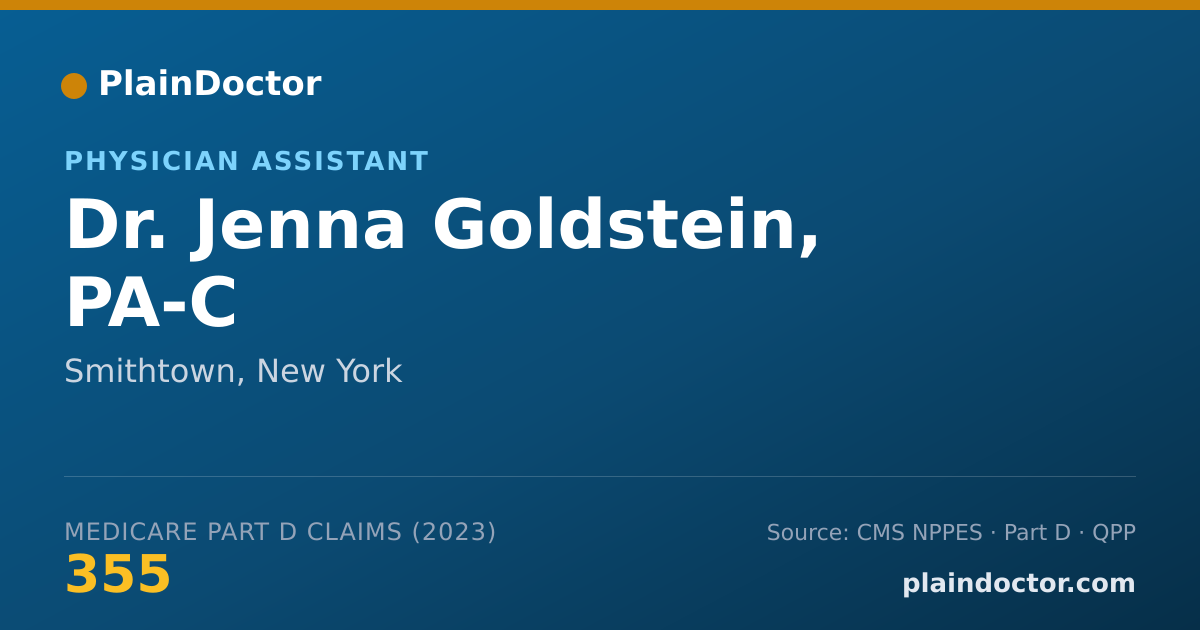 Shareable card for Jenna Goldstein, PA-C - Physician Assistant, Smithtown, NY