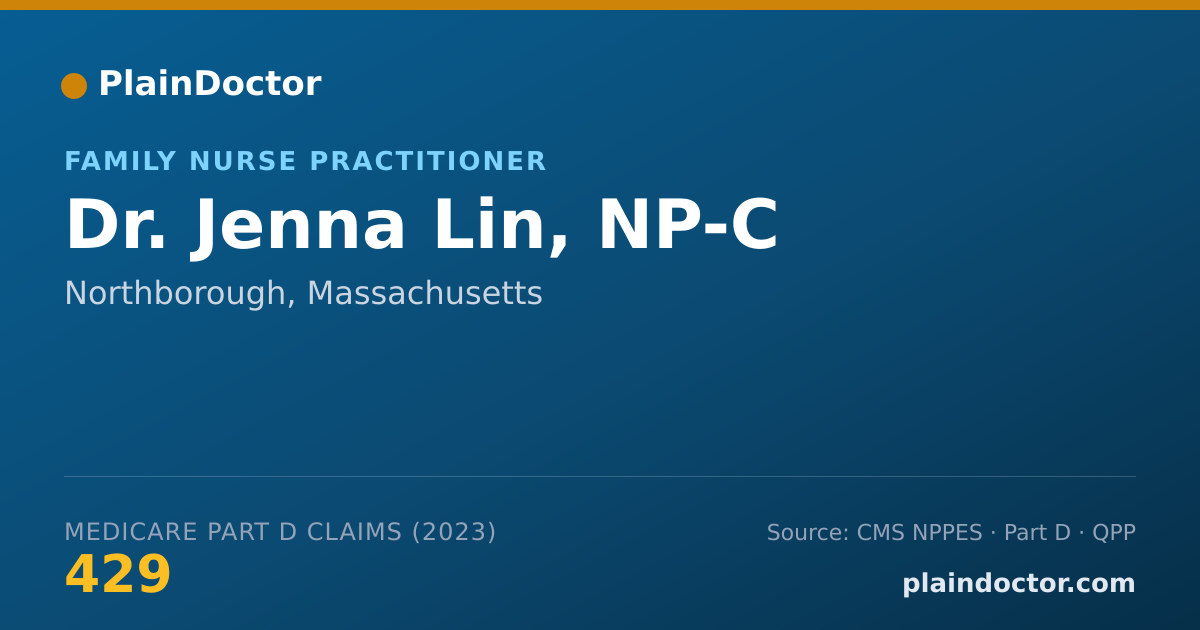 Shareable card for Jenna Lin, NP-C - Family Nurse Practitioner, Northborough, MA
