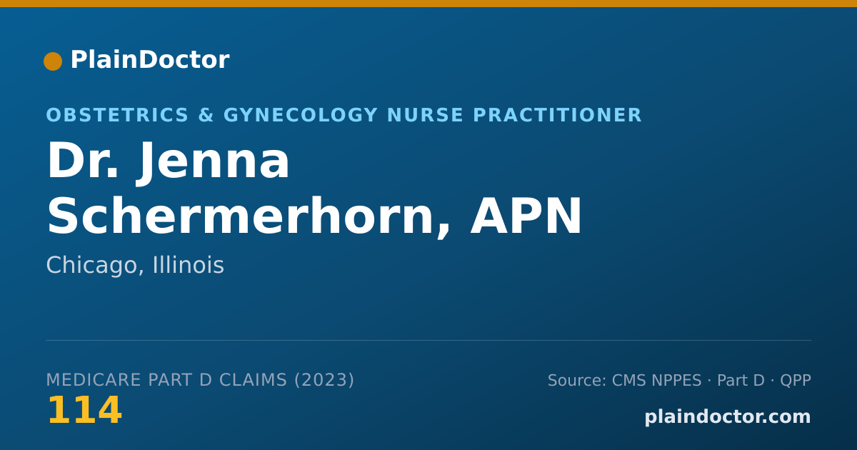 Shareable card for Jenna Schermerhorn, APN - Obstetrics & Gynecology Nurse Practitioner, Chicago, IL