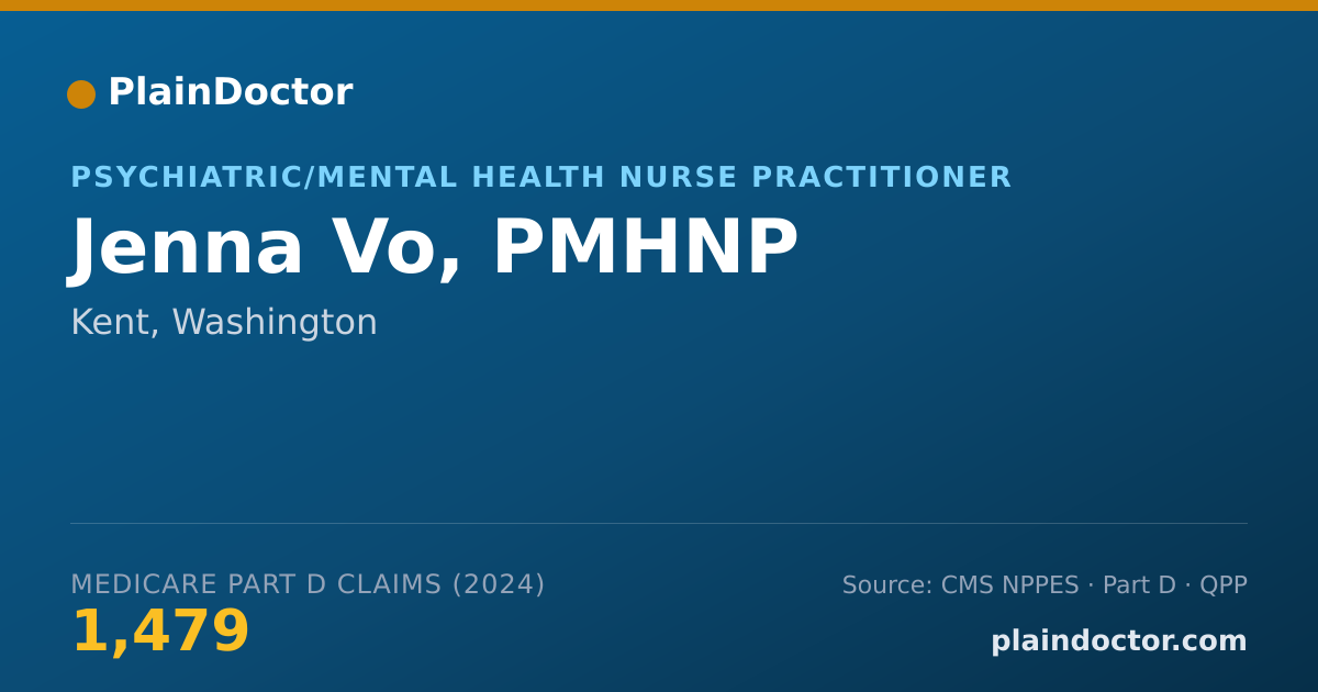 Shareable card for Jenna Vo, PMHNP - Psychiatric/Mental Health Nurse Practitioner, Kent, WA