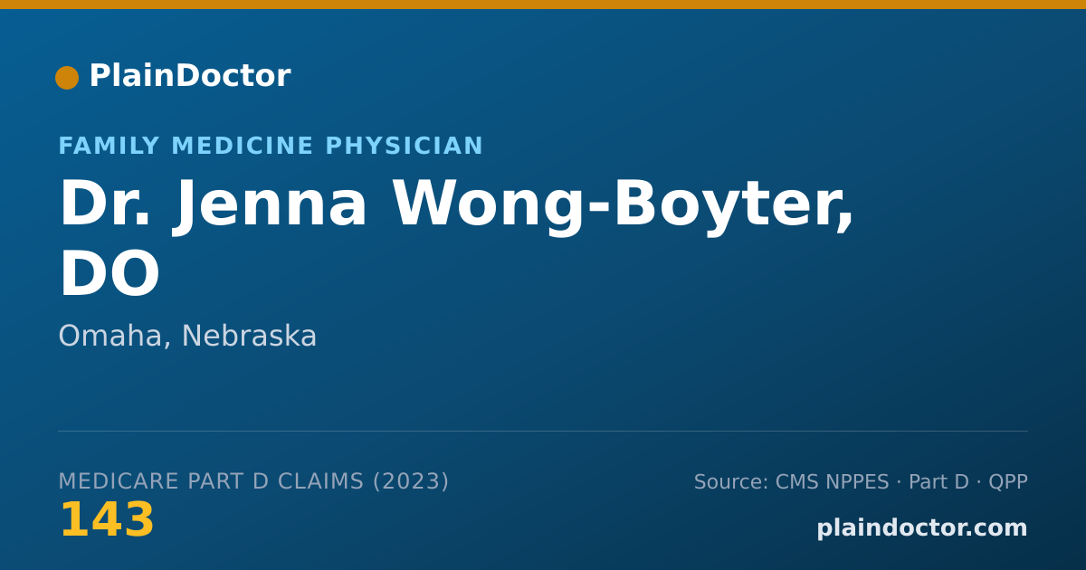 Shareable card for Jenna Wong-Boyter, DO - Family Medicine Physician, Omaha, NE